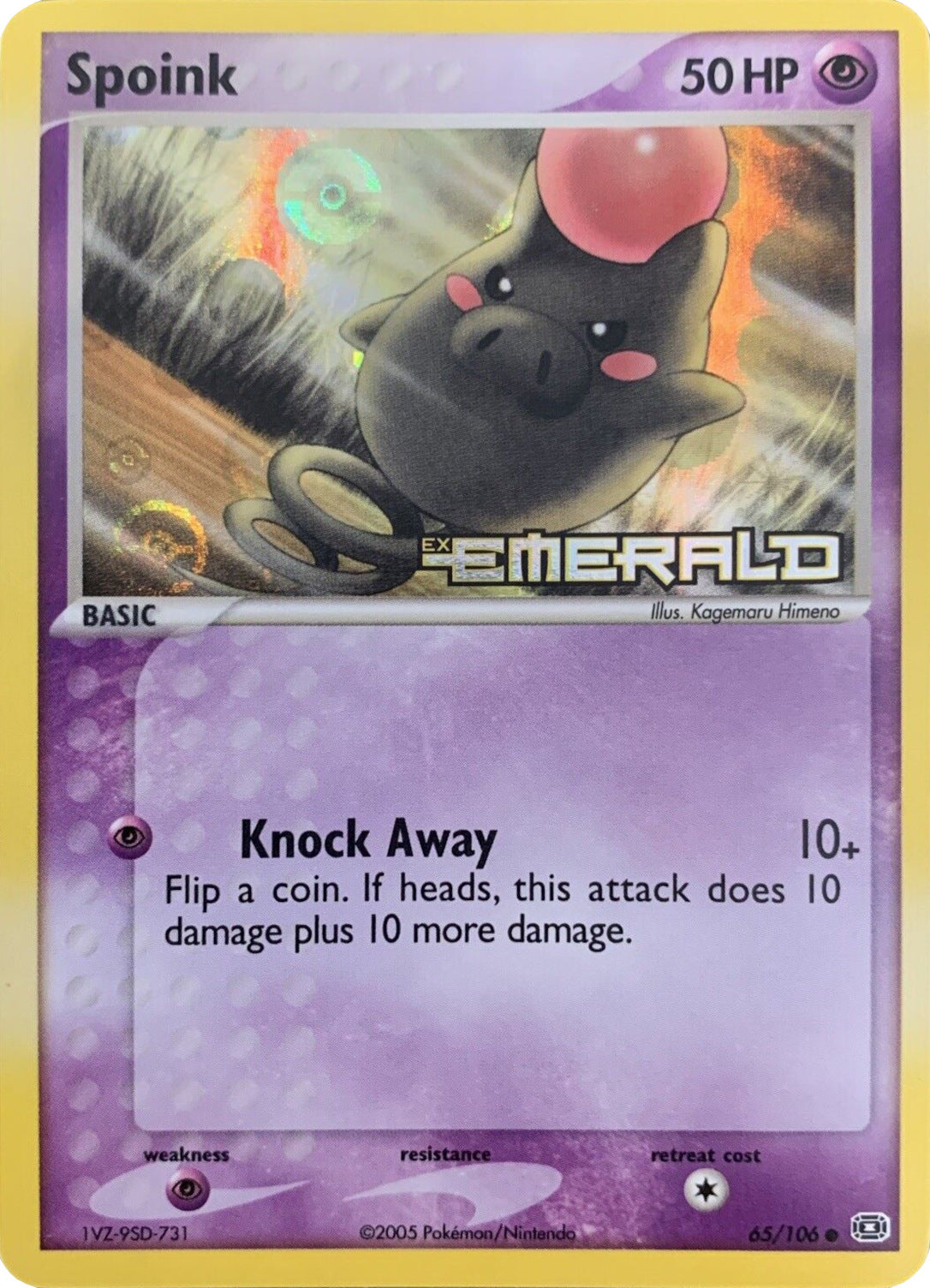Spoink (65/106) (Stamped) [EX: Emerald] | Good Games North