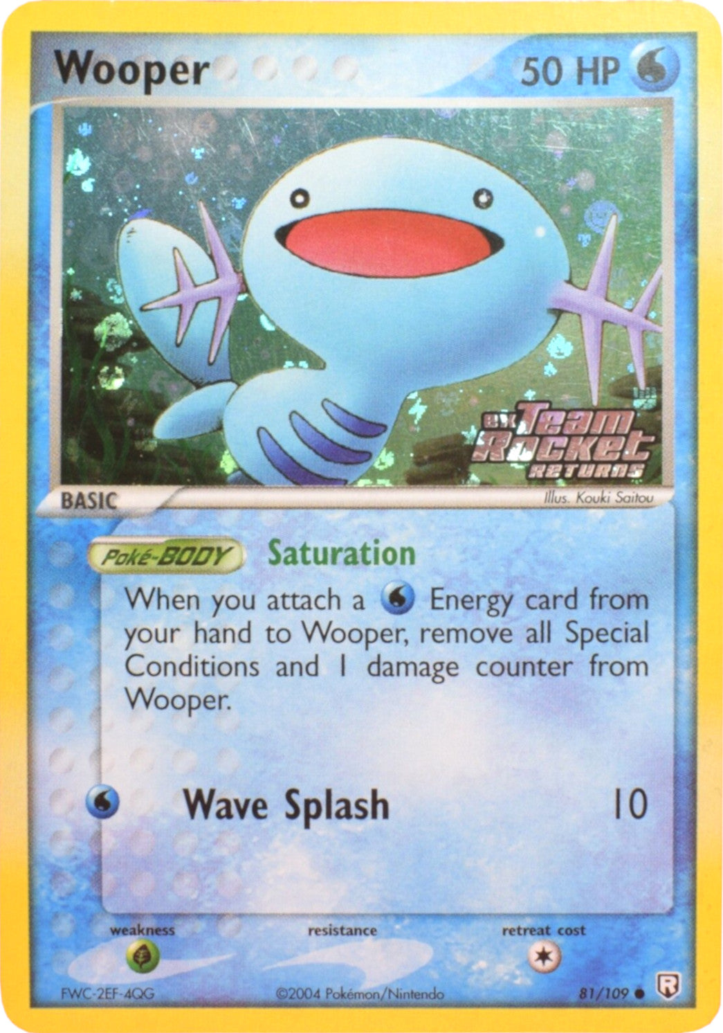 Wooper (81/109) (Stamped) [EX: Team Rocket Returns] | Good Games North