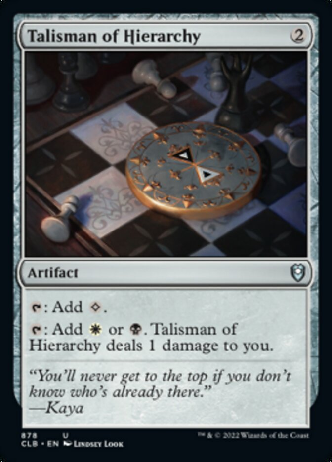Talisman of Hierarchy [Commander Legends: Battle for Baldur's Gate] | Good Games North