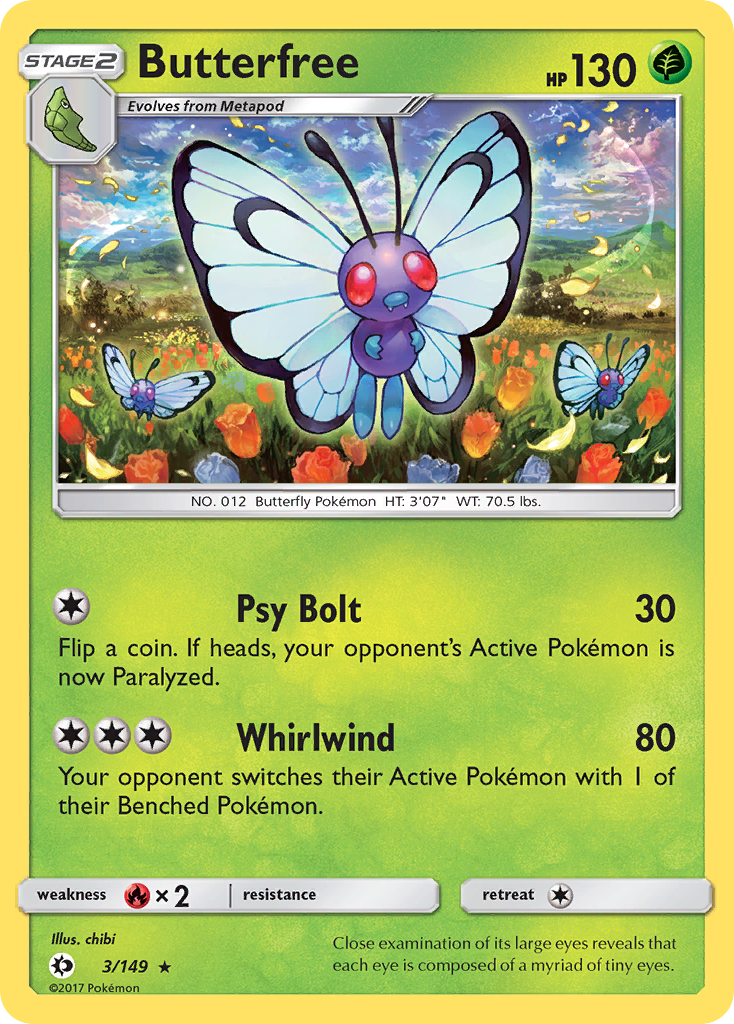 Butterfree (3/149) [Sun & Moon: Base Set] | Good Games North