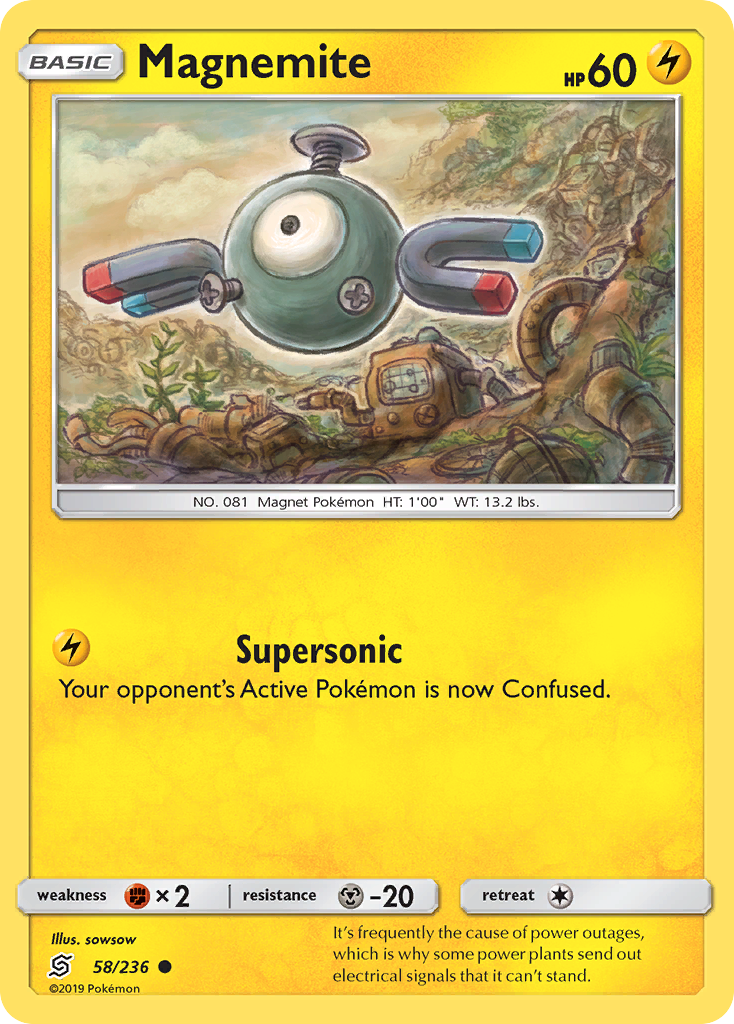 Magnemite (58/236) [Sun & Moon: Unified Minds] | Good Games North