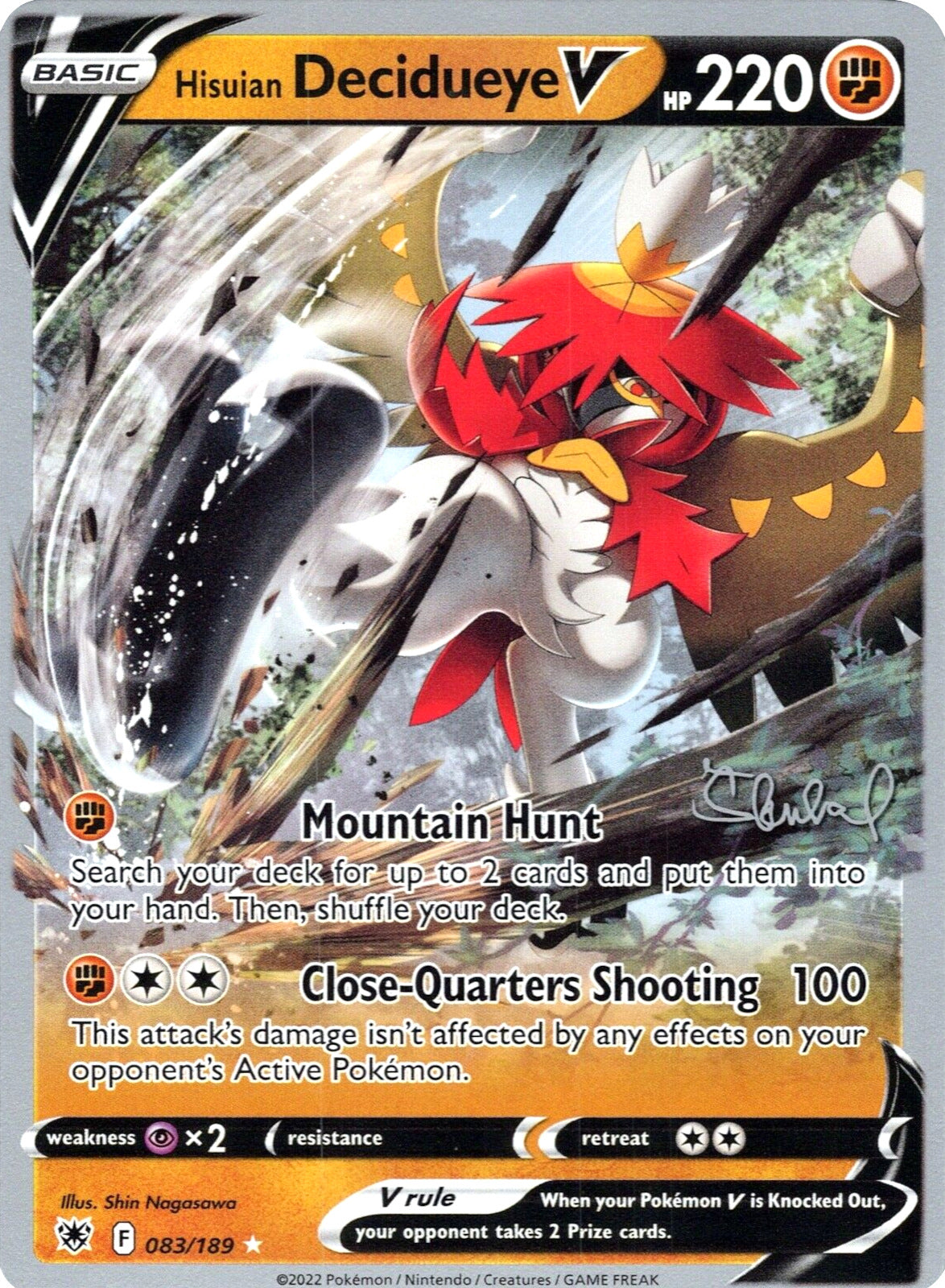 Hisuian Decidueye V (083/189) (ADP - Ondrej Skubal) [World Championships 2022] | Good Games North
