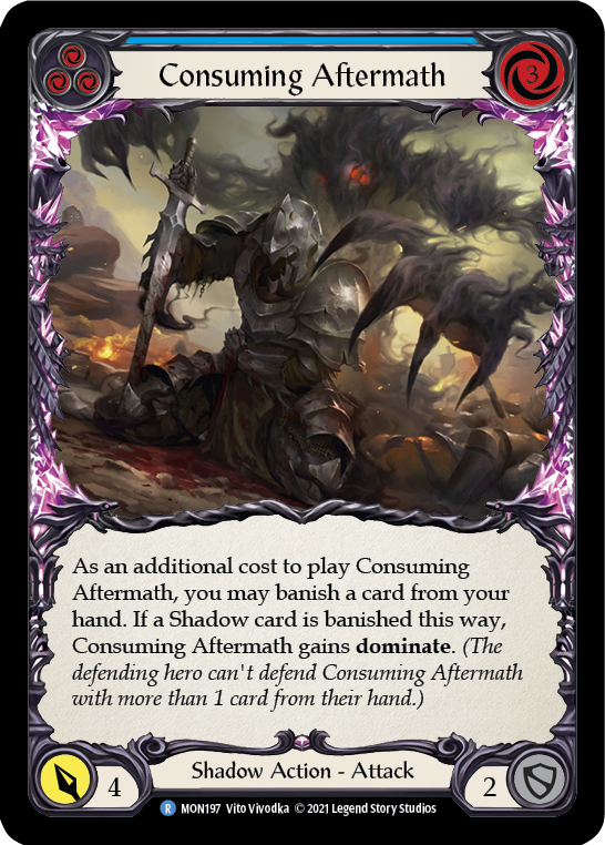 Consuming Aftermath (Blue) [MON197] 1st Edition Normal | Good Games North
