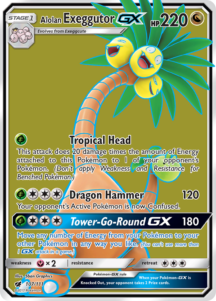 Alolan Exeggutor GX (107/111) [Sun & Moon: Crimson Invasion] | Good Games North