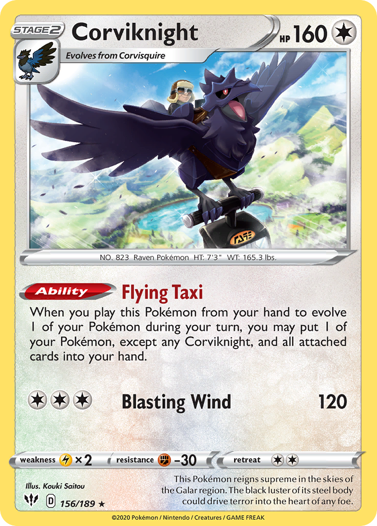 Corviknight (156/189) [Sword & Shield: Darkness Ablaze] | Good Games North