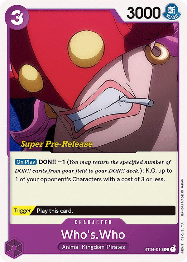Who's.Who [Super Pre-Release Starter Deck: Animal Kingdom Pirates] | Good Games North