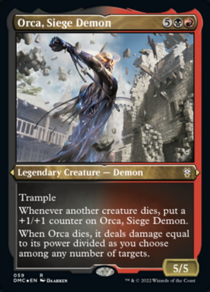 Orca, Siege Demon (Foil Etched) [Dominaria United Commander] | Good Games North