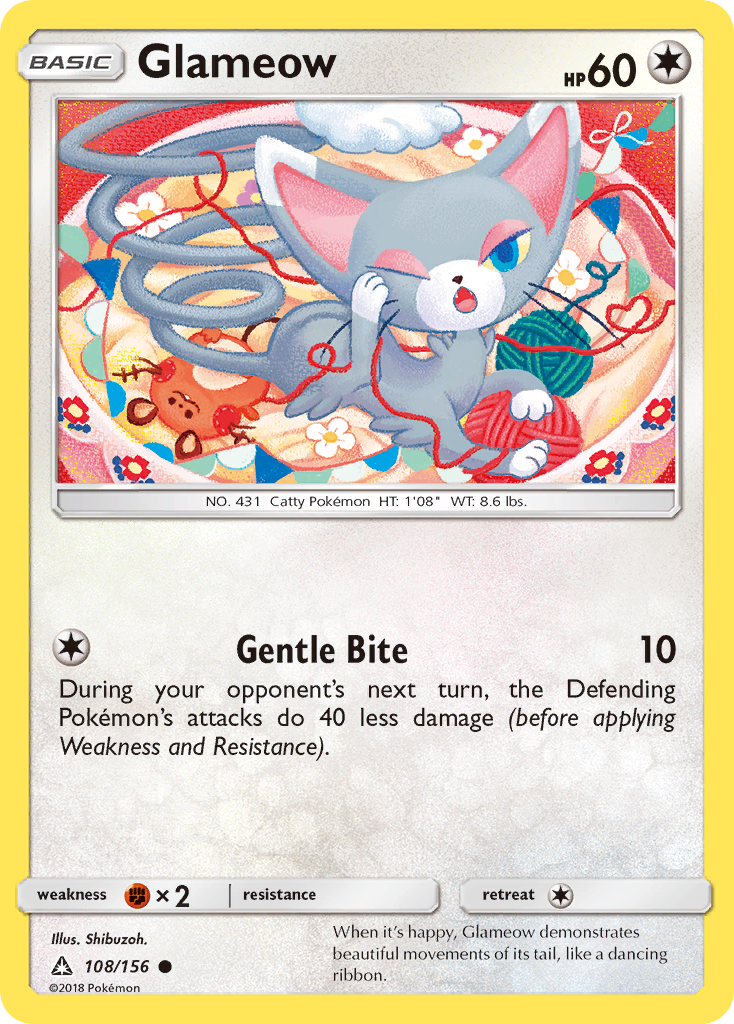Glameow (108/156) [Sun & Moon: Ultra Prism] | Good Games North