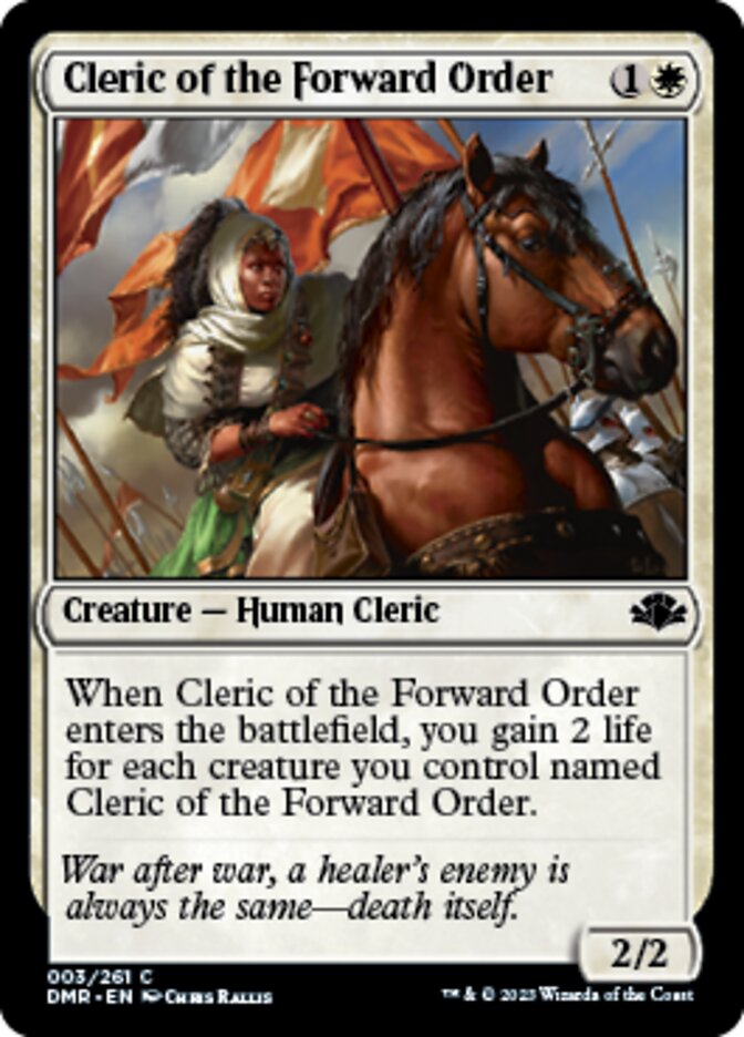 Cleric of the Forward Order [Dominaria Remastered] | Good Games North