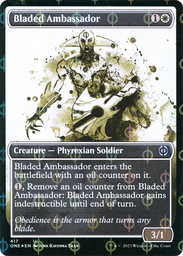 Bladed Ambassador (Showcase Ichor Step-and-Compleat Foil) [Phyrexia: All Will Be One] | Good Games North