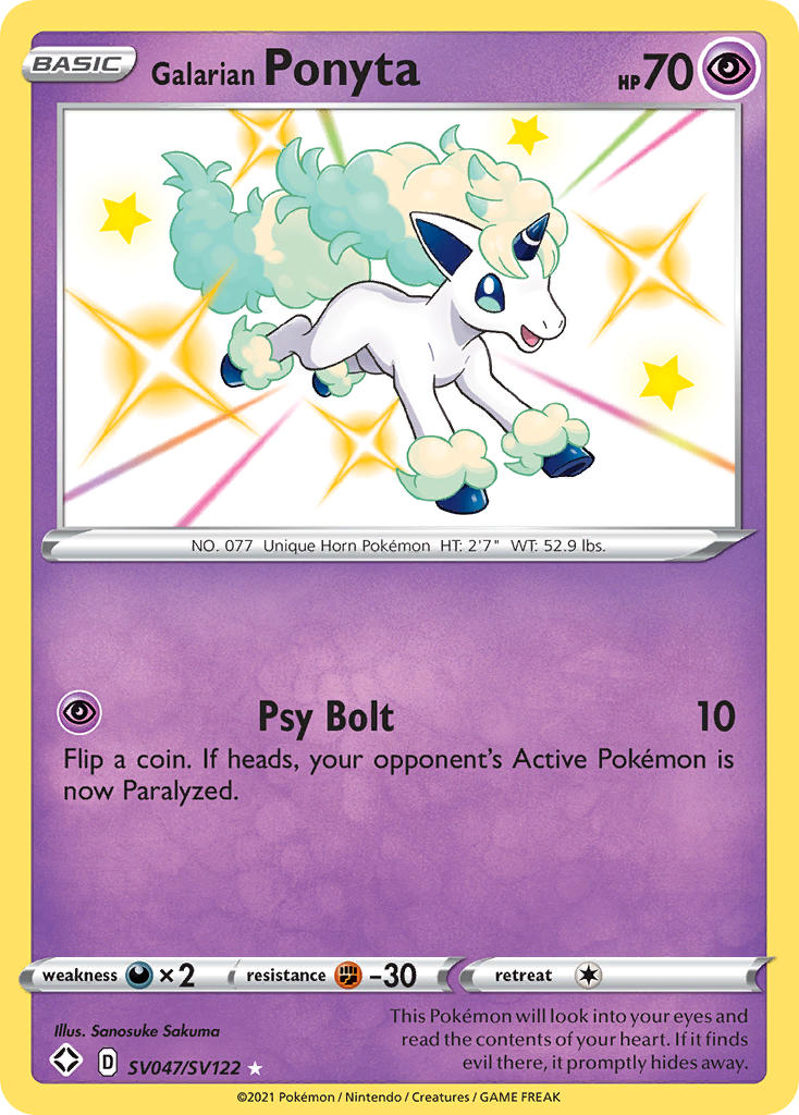 Galarian Ponyta (SV047/SV122) [Sword & Shield: Shining Fates] | Good Games North