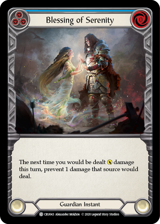 Blessing of Serenity (Blue) [CRU043] 1st Edition Rainbow Foil | Good Games North