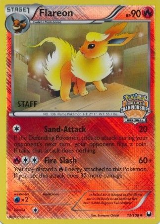 Flareon (12/108) (Regional Championship 2013 Promo Staff) [Black & White: Dark Explorers] | Good Games North