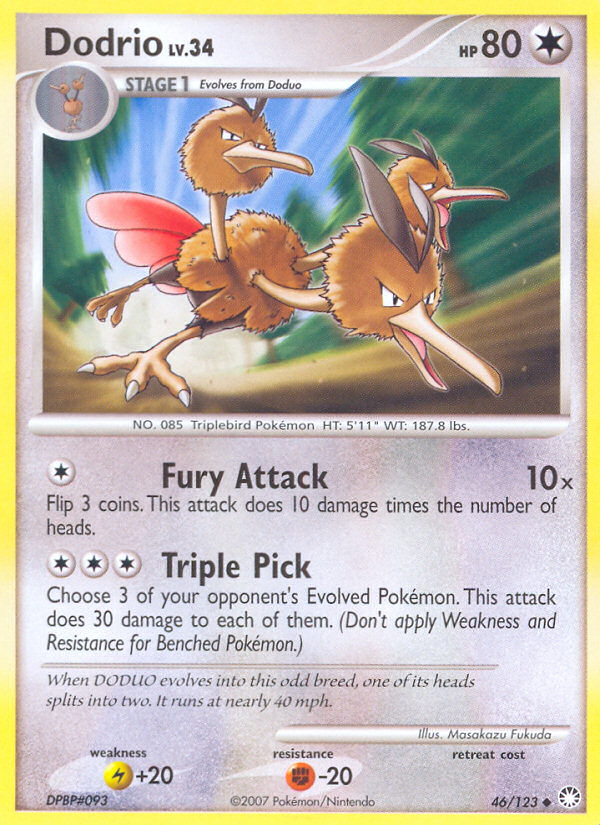 Dodrio (46/123) [Diamond & Pearl: Mysterious Treasures] | Good Games North