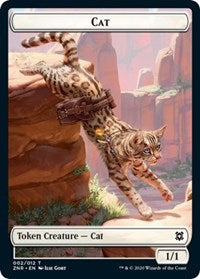 Cat // Goblin Construct Double-sided Token [Zendikar Rising Tokens] | Good Games North