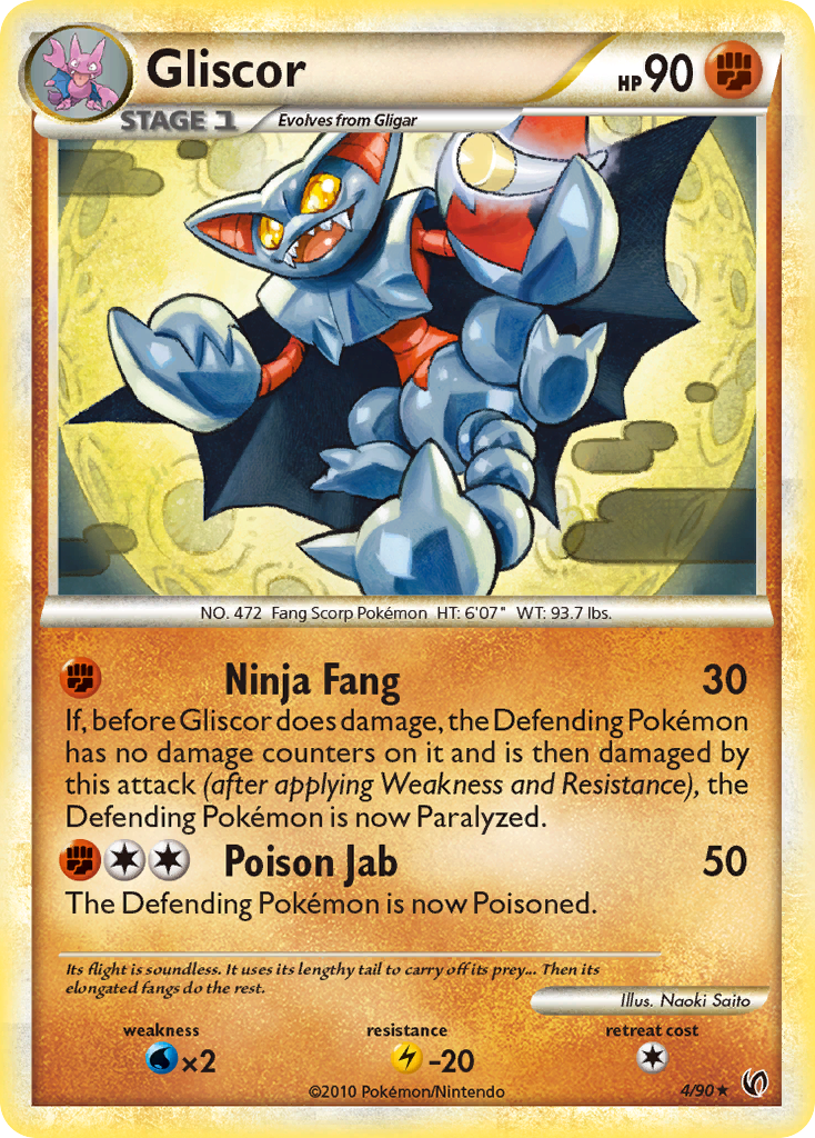Gliscor (4/90) [HeartGold & SoulSilver: Undaunted] | Good Games North