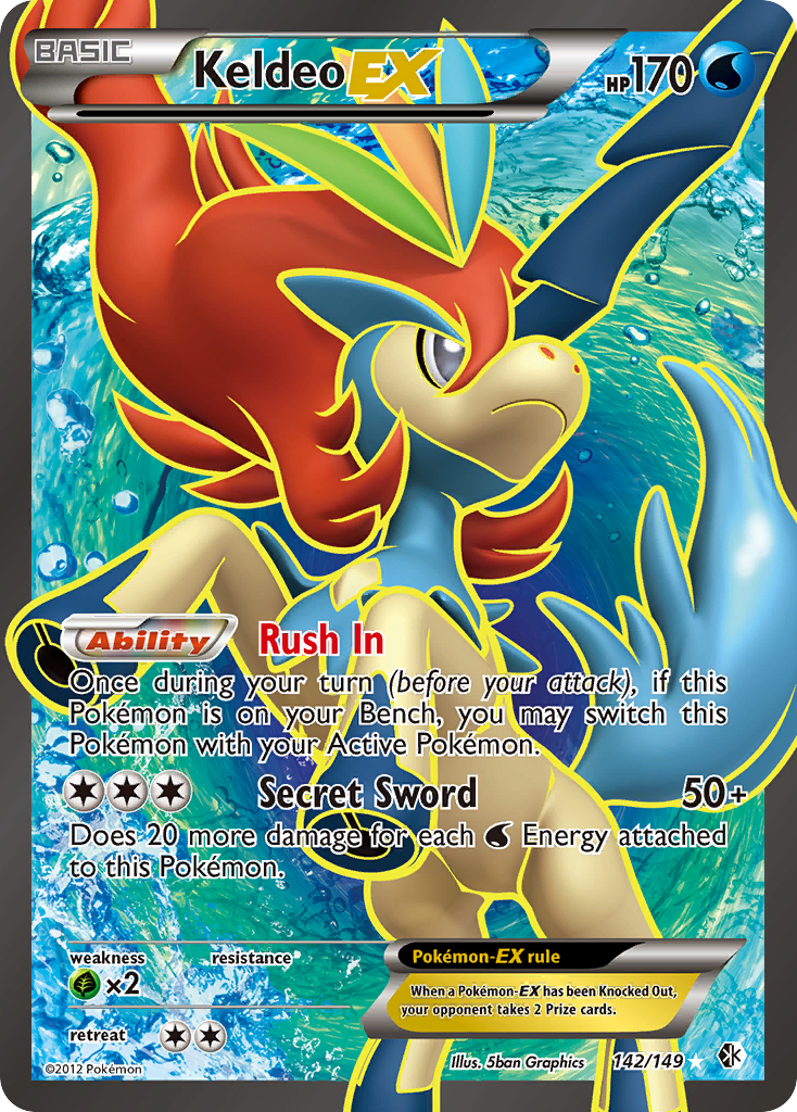Keldeo EX (142/149) [Black & White: Boundaries Crossed] | Good Games North