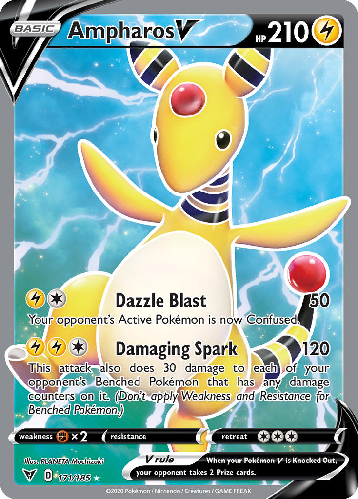 Ampharos V (171/185) [Sword & Shield: Vivid Voltage] | Good Games North