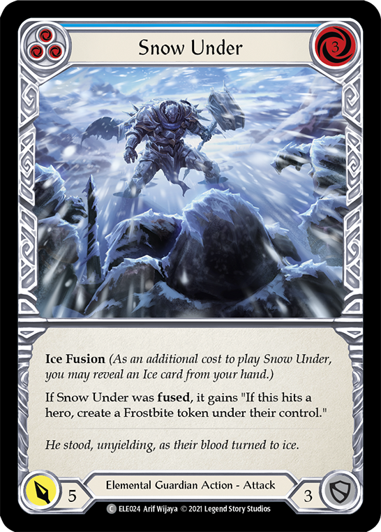 Snow Under (Blue) [ELE024] (Tales of Aria)  1st Edition Rainbow Foil | Good Games North