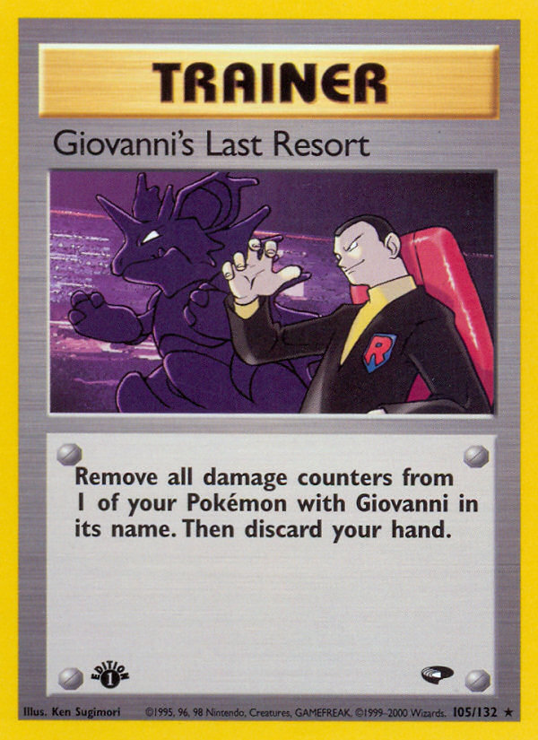 Giovanni's Last Resort (105/132) [Gym Challenge 1st Edition] | Good Games North
