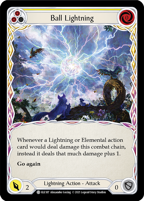 Ball Lightning (Yellow) [ELE187] (Tales of Aria)  1st Edition Normal | Good Games North