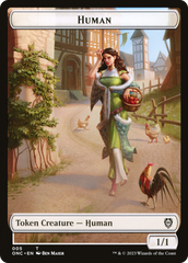 Human // Spirit Double-Sided Token [Phyrexia: All Will Be One Commander Tokens] | Good Games North