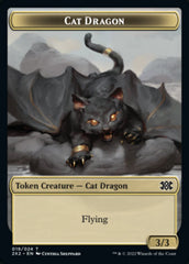 Cat Dragon // Knight Double-sided Token [Double Masters 2022 Tokens] | Good Games North