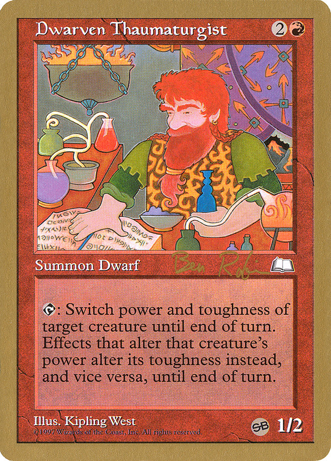 Dwarven Thaumaturgist (Ben Rubin) (SB) [World Championship Decks 1998] | Good Games North