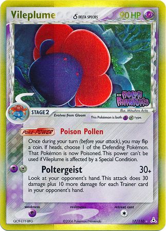 Vileplume (17/110) (Delta Species) (Stamped) [EX: Holon Phantoms] | Good Games North
