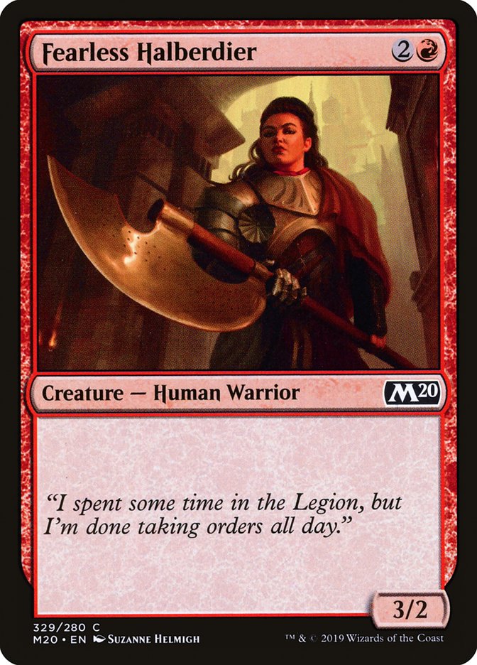 Fearless Halberdier [Core Set 2020] | Good Games North