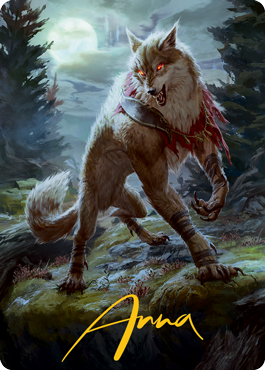 Arlinn, the Moon's Fury 1 Art Card (Gold-Stamped Signature) [Innistrad: Midnight Hunt Art Series] | Good Games North