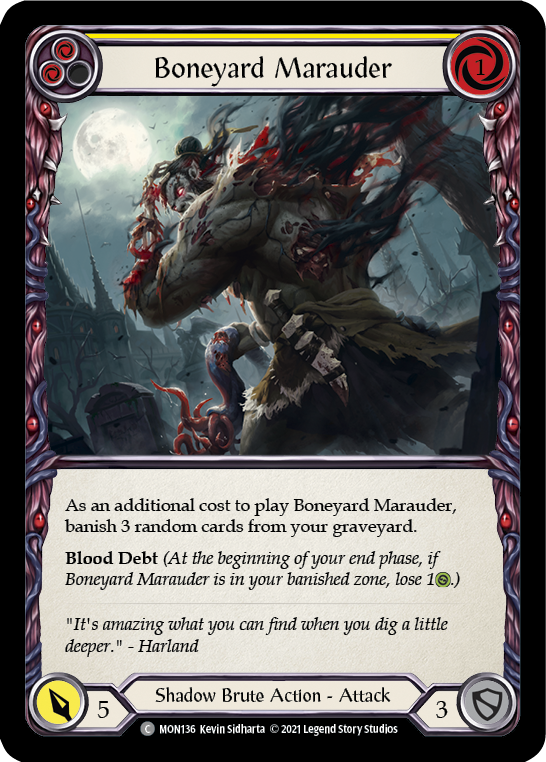 Boneyard Marauder (Yellow) [MON136] 1st Edition Normal | Good Games North