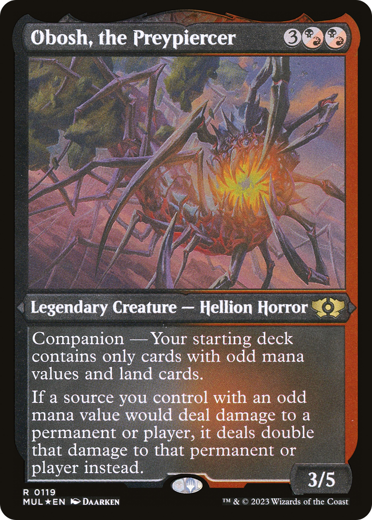Obosh, the Preypiercer (Foil Etched) [Multiverse Legends] | Good Games North