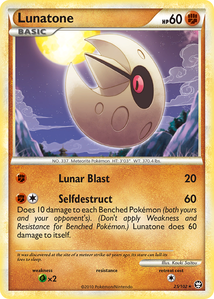 Lunatone (25/102) [HeartGold & SoulSilver: Triumphant] | Good Games North