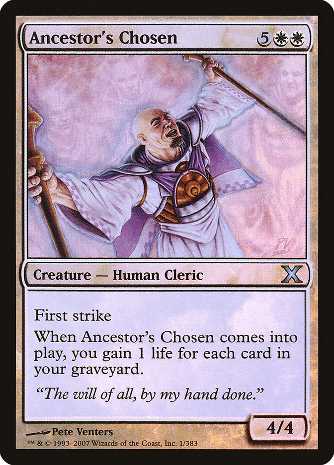 Ancestor's Chosen (Premium Foil) [Tenth Edition] | Good Games North