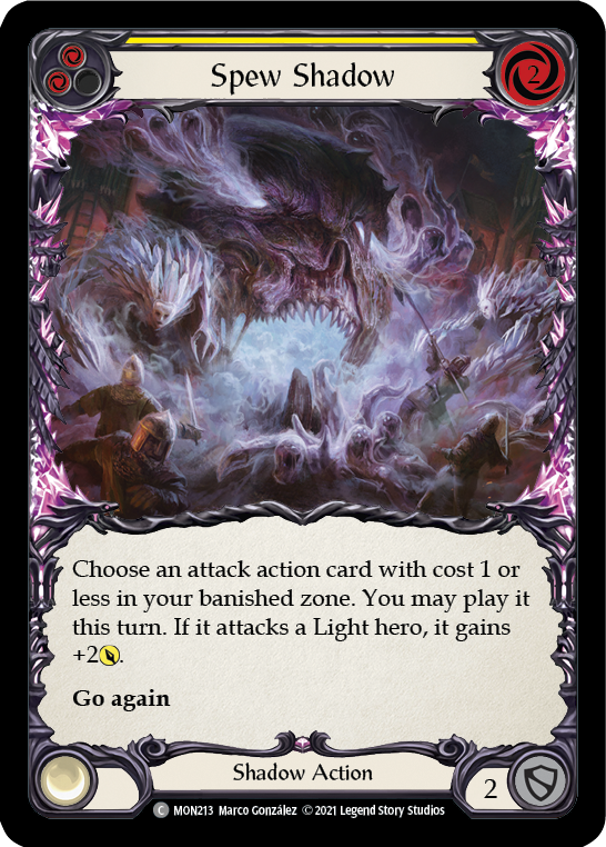Spew Shadow (Yellow) [MON213-RF] 1st Edition Rainbow Foil | Good Games North
