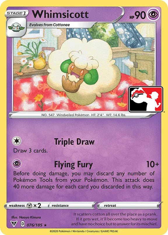 Whimsicott (076/185) [Prize Pack Series One] | Good Games North