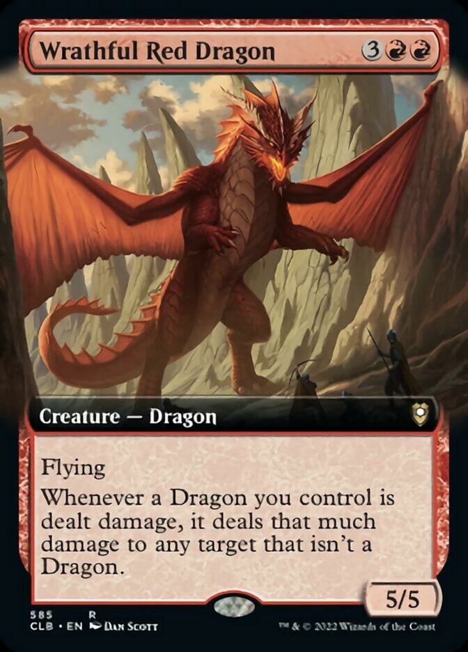 Wrathful Red Dragon (Extended Art) [Commander Legends: Battle for Baldur's Gate] | Good Games North