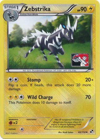 Zebstrika (42/114) (League Promo) [Black & White: Base Set] | Good Games North