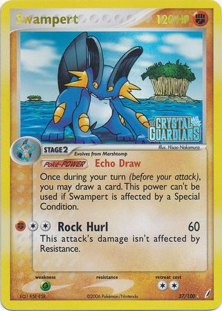 Swampert (27/100) (Stamped) [EX: Crystal Guardians] | Good Games North