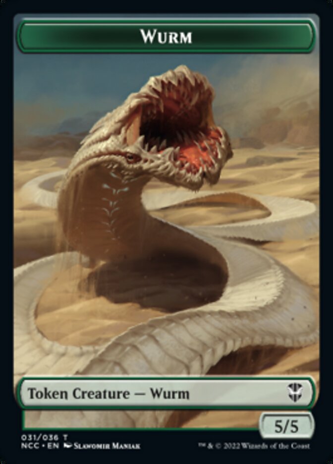 Elf Warrior // Wurm Double-sided Token [Streets of New Capenna Commander Tokens] | Good Games North