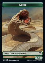 Elf Warrior // Wurm Double-sided Token [Streets of New Capenna Commander Tokens] | Good Games North