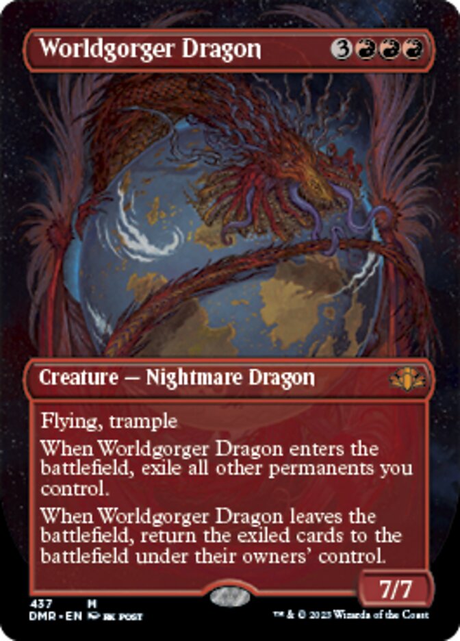 Worldgorger Dragon (Borderless Alternate Art) [Dominaria Remastered] | Good Games North