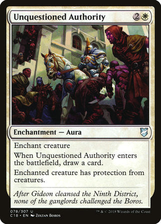Unquestioned Authority [Commander 2018] | Good Games North