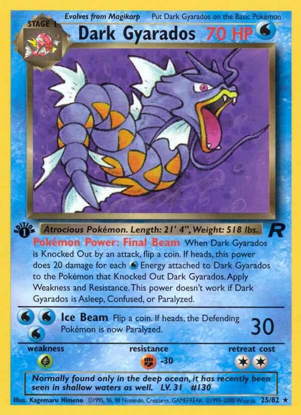 Dark Gyarados (25/82) [Team Rocket 1st Edition] | Good Games North