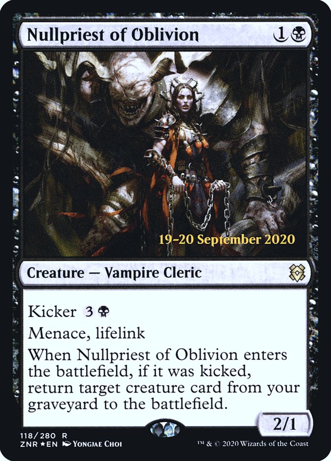 Nullpriest of Oblivion  [Zendikar Rising Prerelease Promos] | Good Games North