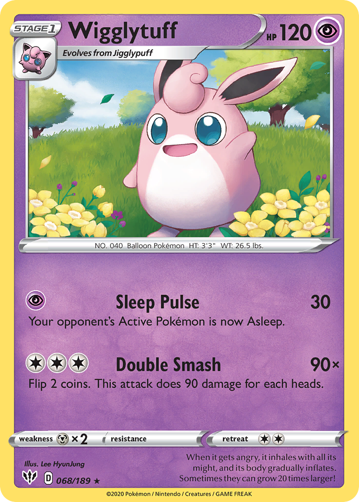 Wigglytuff (068/189) [Sword & Shield: Darkness Ablaze] | Good Games North
