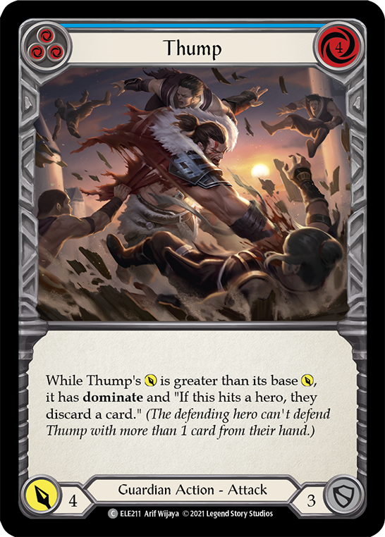 Thump (Blue) [ELE211] (Tales of Aria)  1st Edition Rainbow Foil | Good Games North