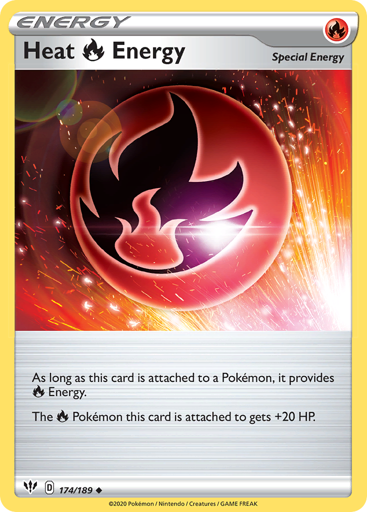 Heat Fire Energy (174/189) [Sword & Shield: Darkness Ablaze] | Good Games North