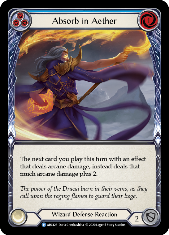Absorb in Aether (Blue) [U-ARC125] Unlimited Rainbow Foil | Good Games North